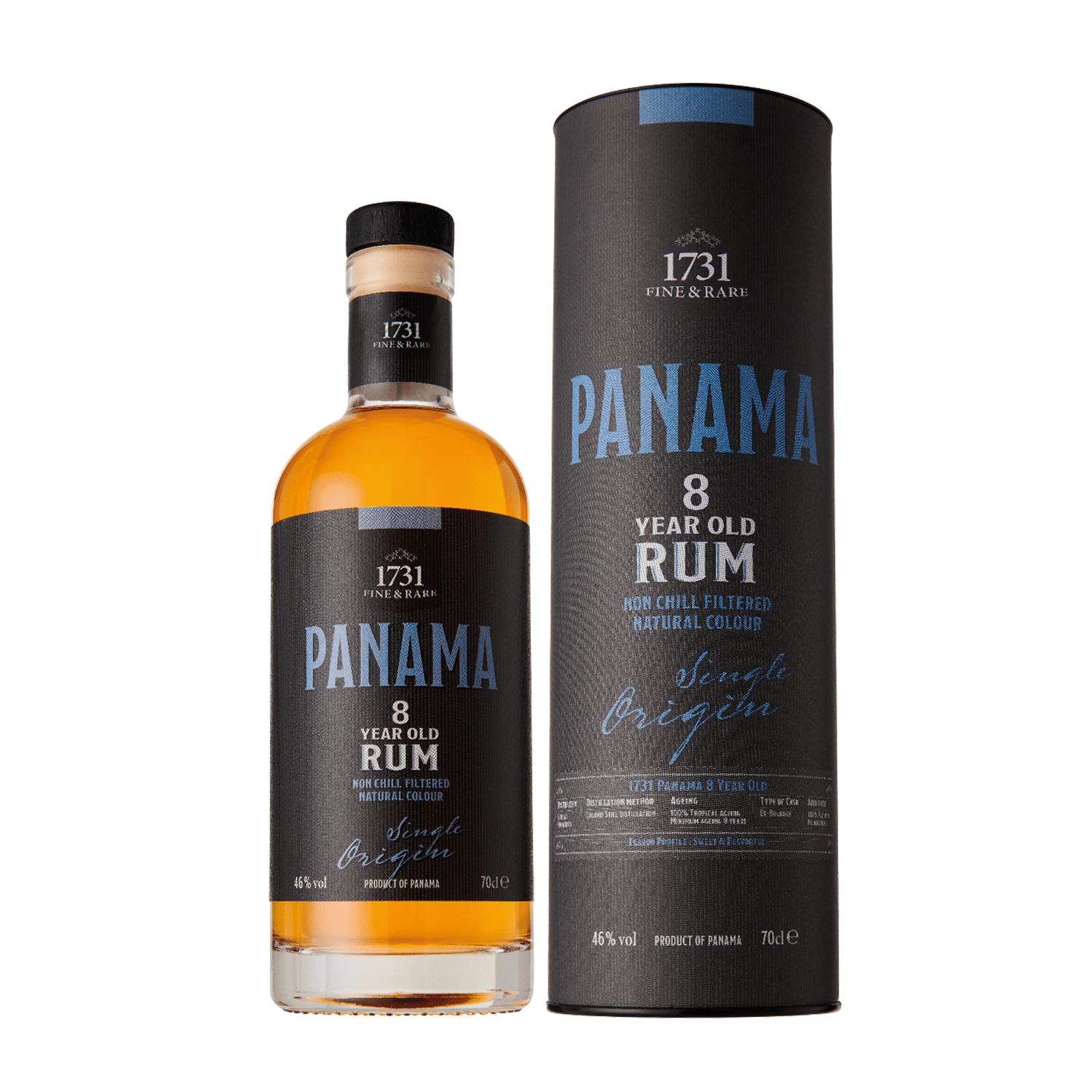 1731 Panama 8YO Rum 46% 0,7l (dárková tuba) koupíte na Alko90.cz
